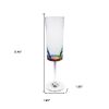 Set of Four Rainbow Acrylic Round Bowl Stemmed Flute