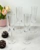 Set of Four Clear Acrylic Stemmed Flute
