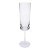 Set of Four Clear Acrylic Stemmed Flute