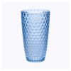 Set of Four Blue Acrylic Stemless Highball Glass