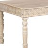72" White Solid Wood Dining Table