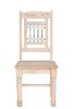 Set of Two White Wood Slat Back Dining Side Chairs