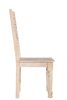Set of Two White Wood Slat Back Dining Side Chairs