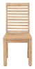 Set of Two Brown Solid Wood Ladder Back Dining Side Chairs