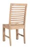Set of Two Brown Solid Wood Ladder Back Dining Side Chairs