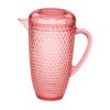 Pink Acrylic Convex Curve Shape Stemless Pitcher