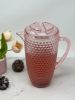 Pink Acrylic Convex Curve Shape Stemless Pitcher