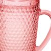 Pink Acrylic Convex Curve Shape Stemless Pitcher