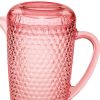 Pink Acrylic Convex Curve Shape Stemless Pitcher