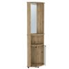 18" Natural Wood Corner Bar Cabinet
