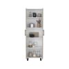 71" Beige Wood Two Door Pantry Or Storage Closet