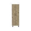 71" Beige Wood Two Door Pantry Or Storage Closet
