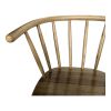 Set of Two Brown Solid Wood Windsor Back Dining Side Chairs