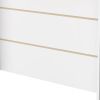 White and Natural 47" Kitchen Island With Storage