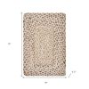 19" Set of Four Ivory And Natural Jute Placemats