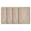 19" Set of Four Ivory And Natural Jute Placemats