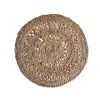 15" Set of Two Natural Braided Jute Round Placemats