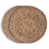 15" Set of Two Natural Braided Jute Round Placemats