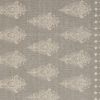 19" Set of Four Gray And Cream Geometric Medallion Cotton Placemats