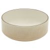 Sand Sixteen Piece Round Striped Ceramic Service For Four Dinnerware Set
