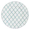 Turquoise Sixteen Piece Round Trellis Ceramic Service For Four Dinnerware Set