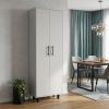 71" White Tall Pantry Cabinet