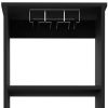18" Black Wood Bar Cabinet With Two Drawers