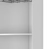 18" White Wood Corner Bar Cabinet With Two Doors