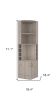 18" Light Gray Wood Corner Bar Cabinet With Two Doors