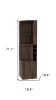 18" Walnut Wood Corner Bar Cabinet With Two Doors