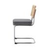 Set of Two Gray and Silver Upholstered Velvet Dining Side Chairs