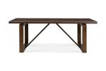 84" Dark Brown Wood Sled Base Dining Table