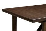 84" Dark Brown Wood Sled Base Dining Table