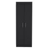 67" Black Wood Pantry Or Storage Closet