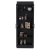 67" Black Wood Pantry Or Storage Closet