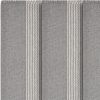 19" Set of Four Gray And White Striped Cotton Placemats