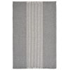 19" Set of Four Gray And White Striped Cotton Placemats