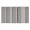 19" Set of Four Gray And White Striped Cotton Placemats