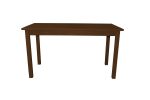 60" Raw Umber Solid Wood Dining Table