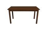 60" Raw Umber Solid Wood Dining Table