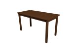 60" Raw Umber Solid Wood Dining Table