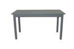 60" Gray Solid Wood Dining Table