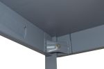 60" Dark Gray Solid Wood Dining Table
