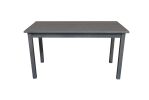 60" Dark Gray Solid Wood Dining Table
