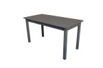 60" Dark Gray Solid Wood Dining Table