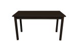 60" Dark Brown Solid Wood Dining Table
