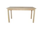 60" Natural Solid Wood Dining Table