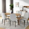 Set of Four White And Black Faux Leather And Heavy Duty Plastic Dining Side Chairs