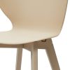 Set of Four Beige Heavy Duty Plastic Dining Side Chairs