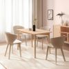 Set of Four Beige Heavy Duty Plastic Dining Side Chairs